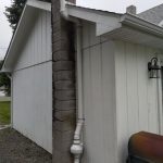 Exterior fan system with exhaust around soffit